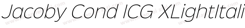Jacoby Cond ICG XLightItalic字体转换